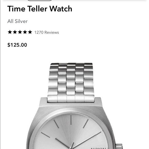 Nixon unisex all silver time teller Watch. - Picture 9 of 10